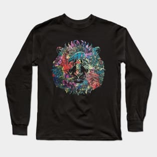 Lion Zentangle Pattern Long Sleeve T-Shirt